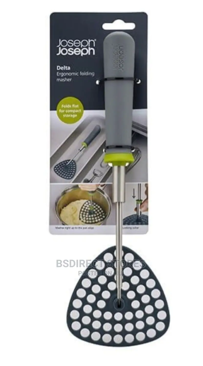 Joseph Joseph Delta-grey / Green Ergonomic Folding Masher