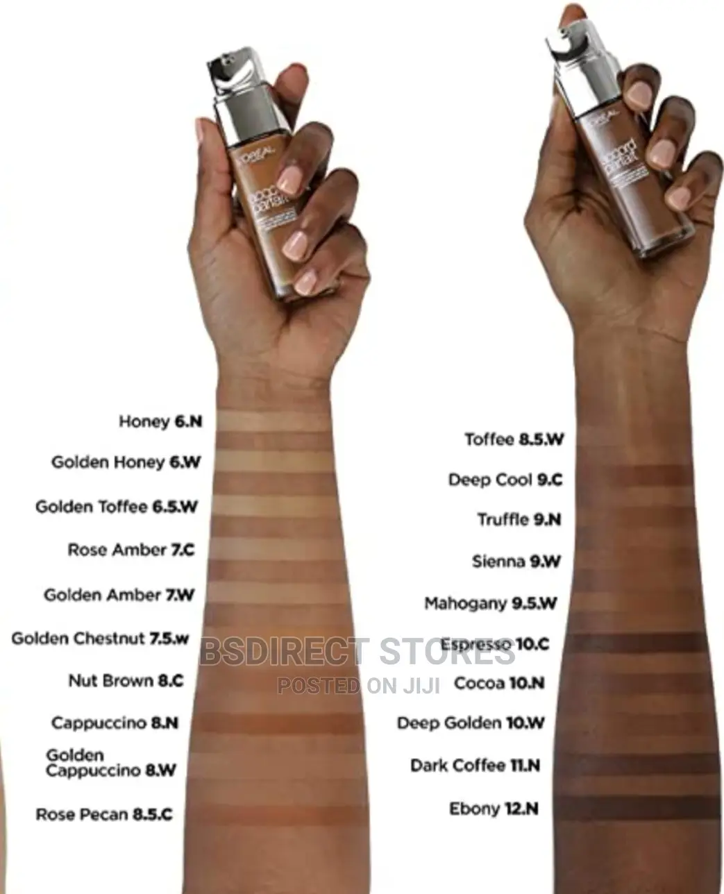 l'Oreal Paris 12N Ebony True Match Blendable Foundation 30ml