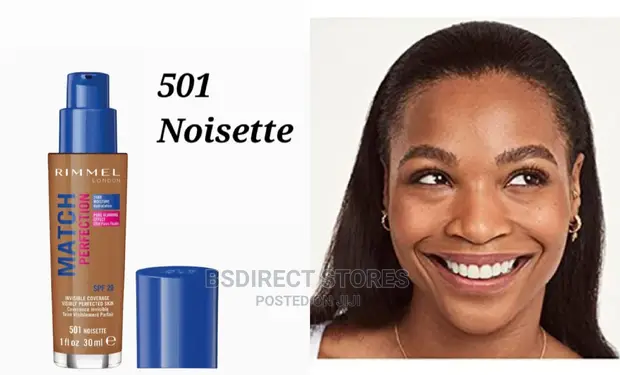 Fond De Teint Rimmel Match Perfection - Teinte 506 Deep Noisette - Neuf - Parfait Pour Un Fini Naturel