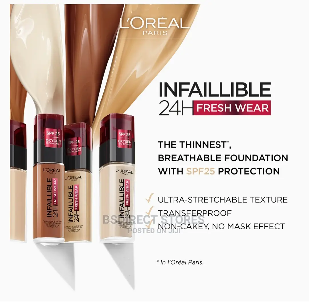 L'oreal Paris 390 Ebony Infallible 24 Hours Foundation 30ml
