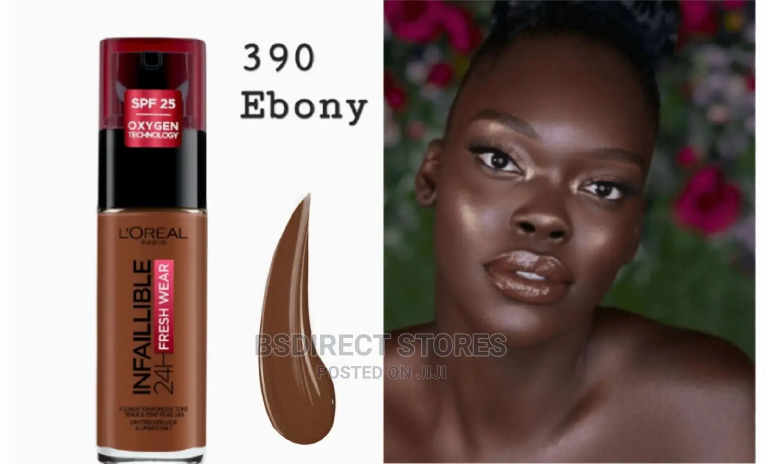 L'oreal Paris 390 Ebony Infallible 24 Hours Foundation 30ml