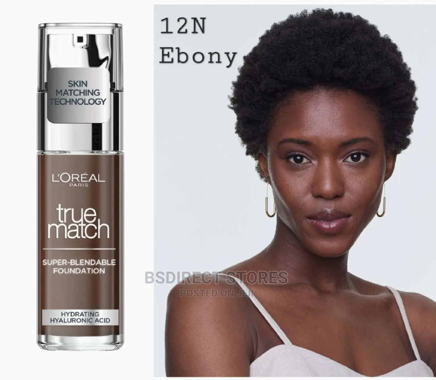 l'Oreal Paris 12N Ebony True Match Blendable Foundation 30ml