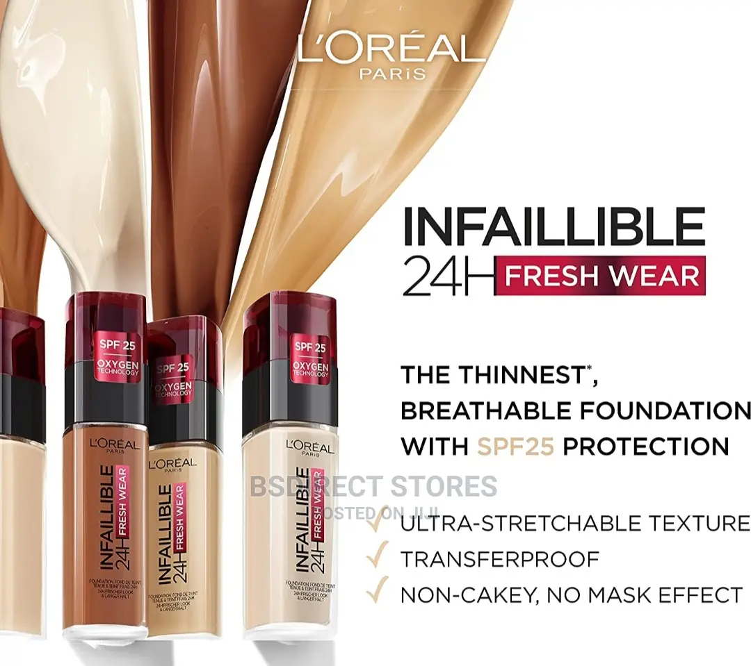 l'Oreal Paris 375 Deep Amber Infallible 24H Foundation 30ml
