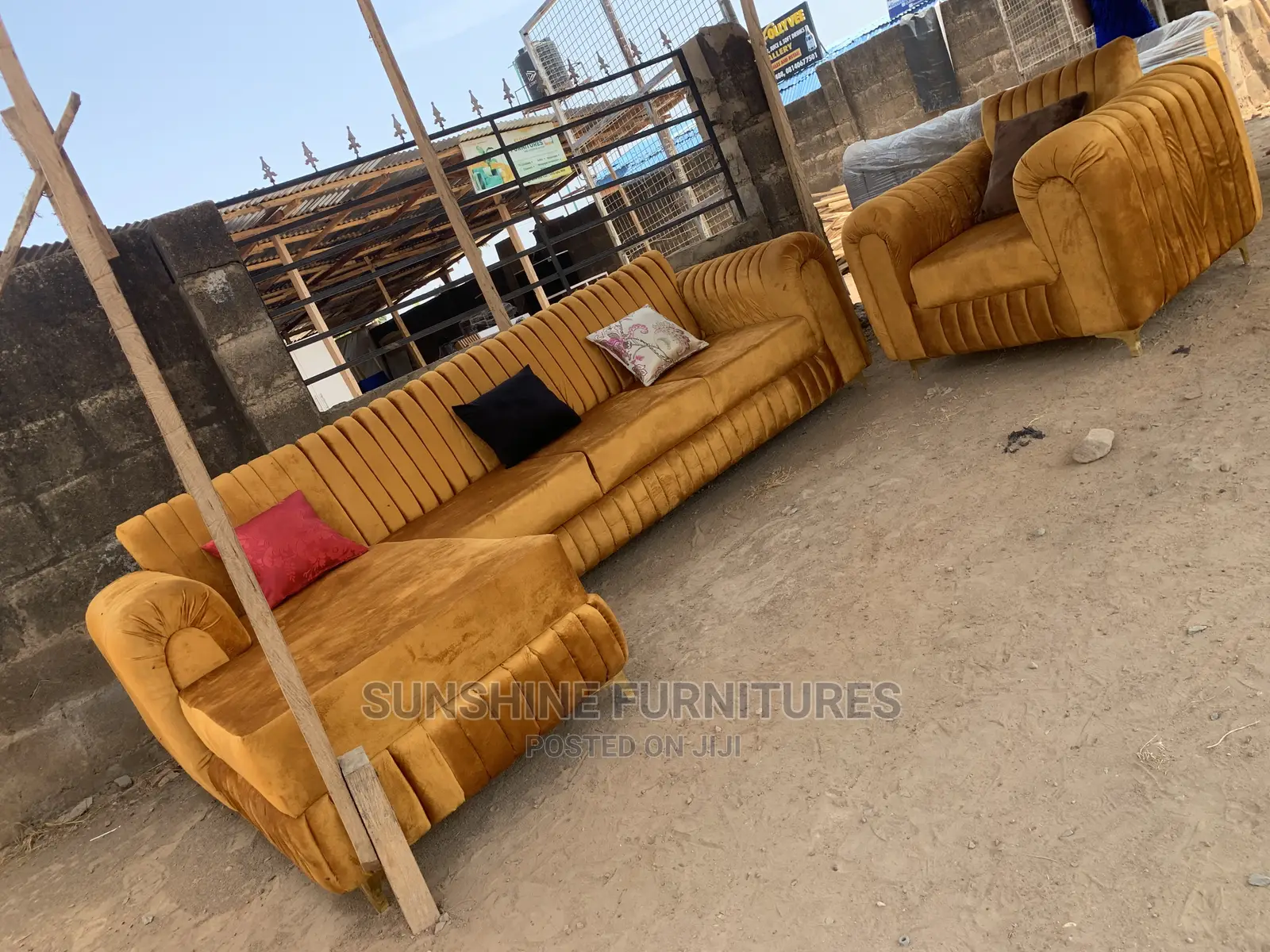 Modern L Shaped Sofa With a Single