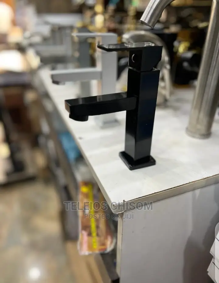Basin Tap Black Square