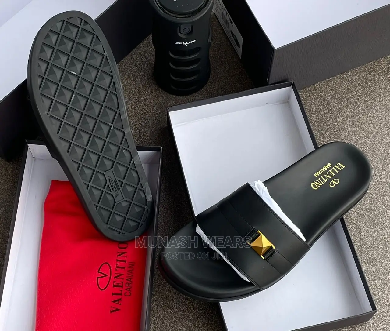 Valentino Leather Slipers