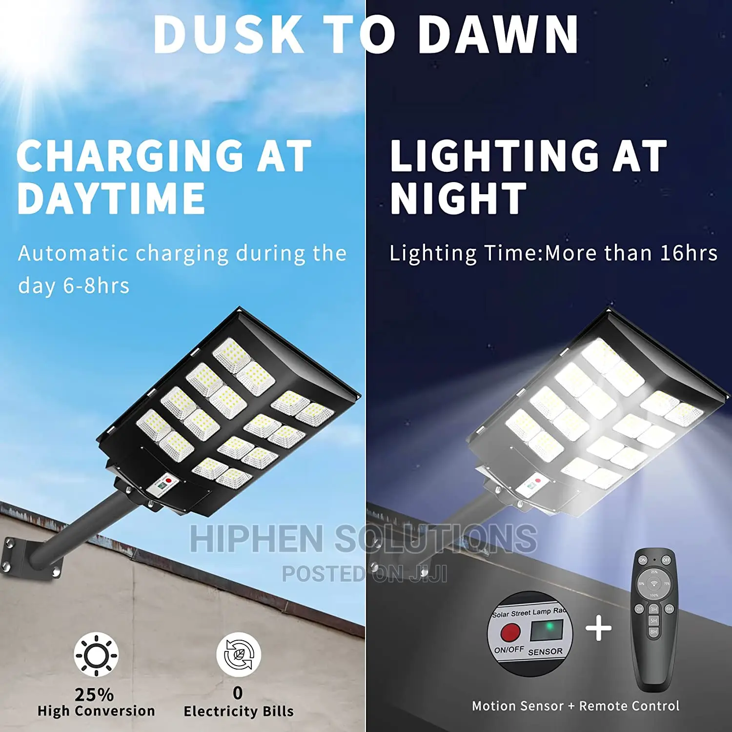 800W Durable Solar Flood Street Light
