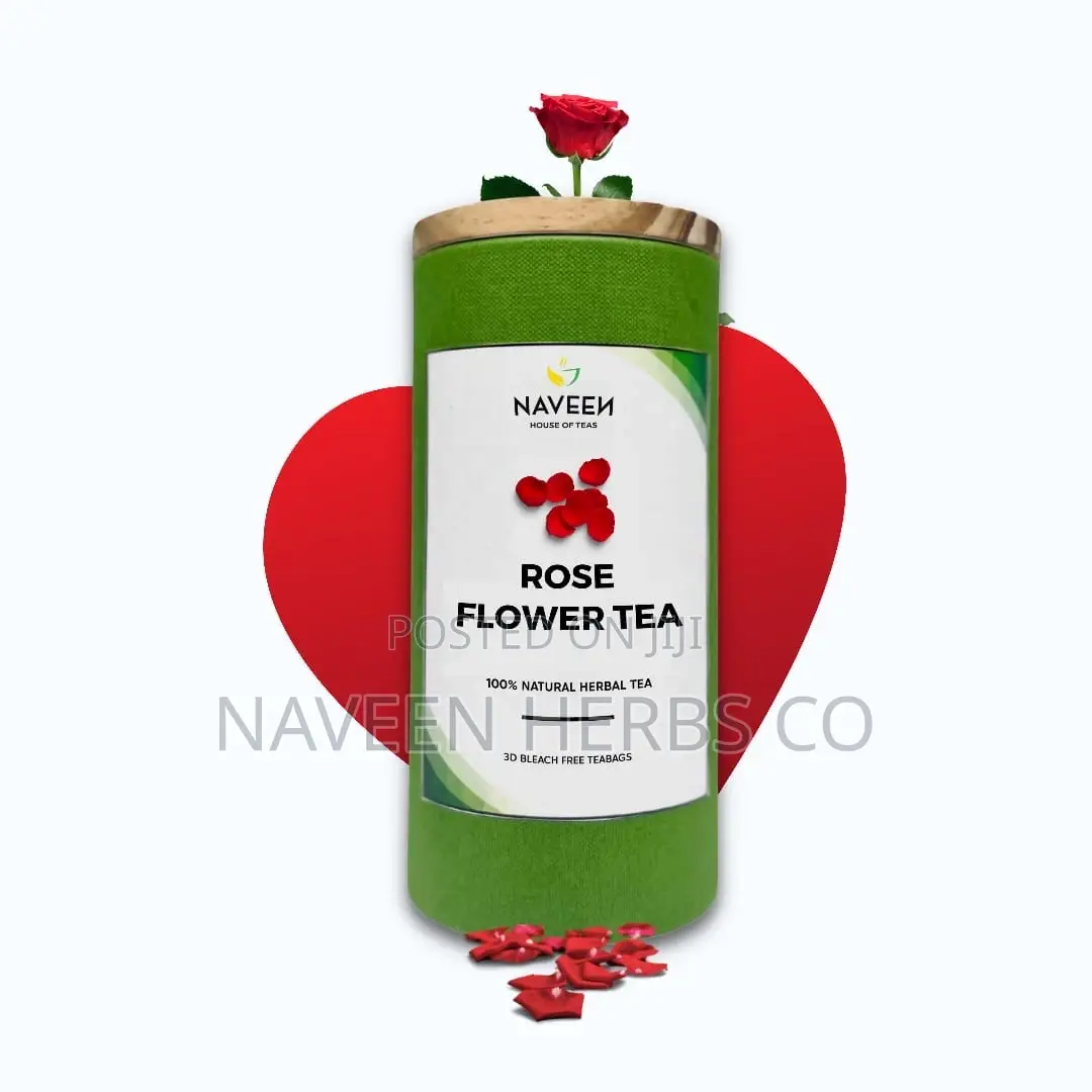 Premium Rose Flower Herbal Tea - 30 Tea Bags