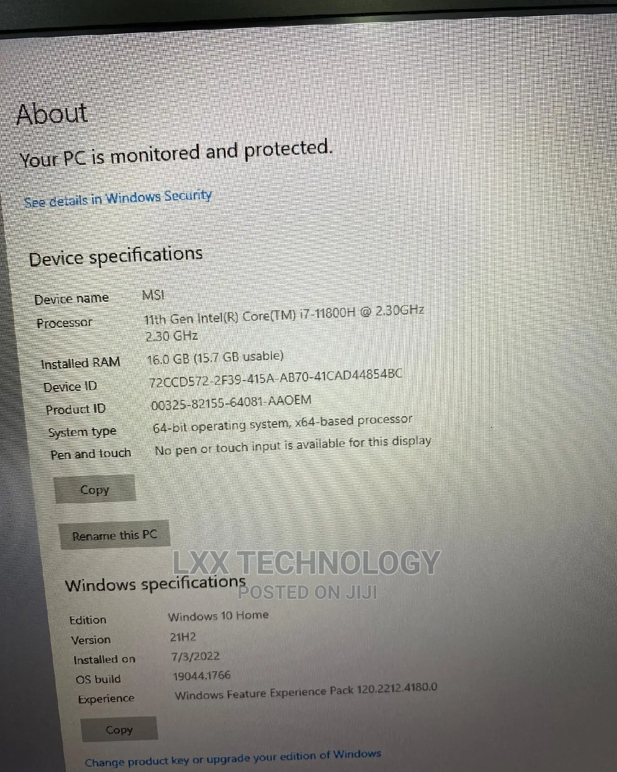 Laptop MSI GE75 Raider 10SE 16GB Intel Core I7 SSD 1T