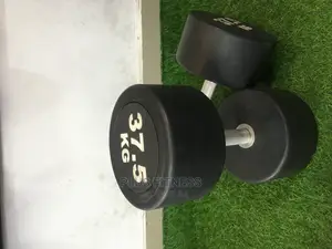 Pair of 37.5kg Round Dumbbell