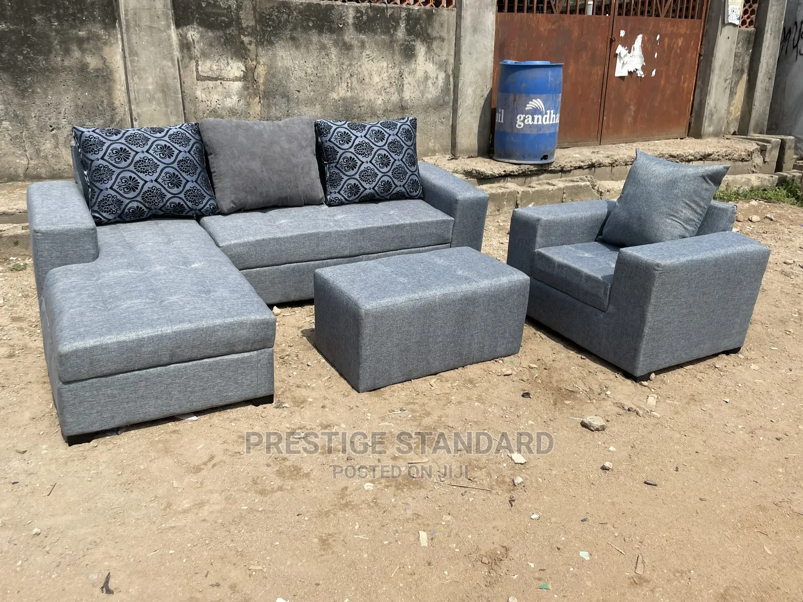 A Standard Grey Sofa