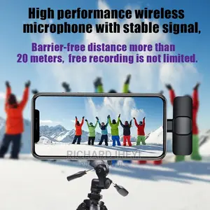 Lavalier Wireless Microphone For iPhone Android Mobile