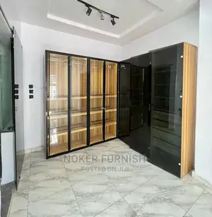 Closet With LED Lights and Glass