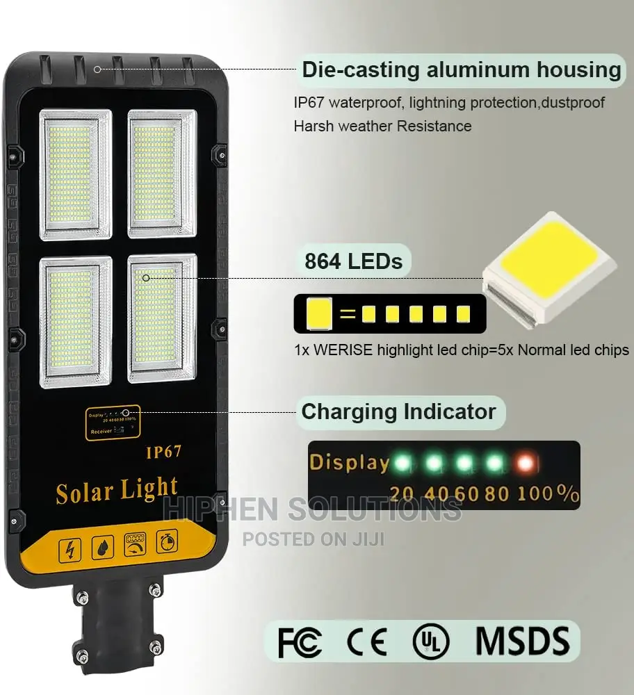 400W Durable Solar Flood Street Light