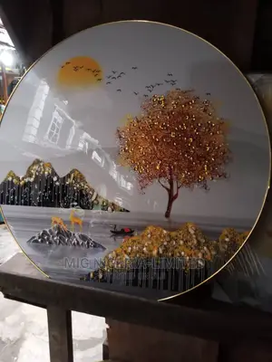 Circle Wall Decoration Acleric Gold Frame