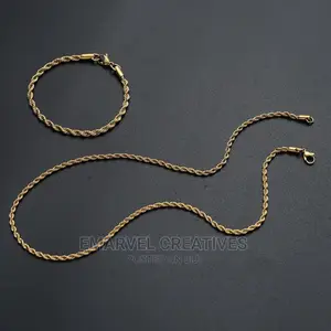 316L Stainless Steel Twist Chain Necklace Bracelet