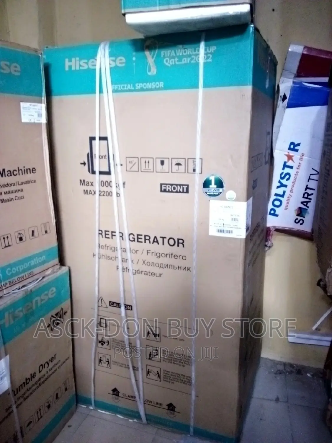 Hisense INV Side by Side Refrigerator With Dispenser,4 Doors