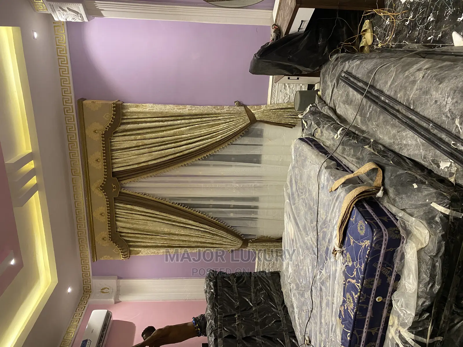 Turkish Curtain Designs Board and Pleated Complete Set