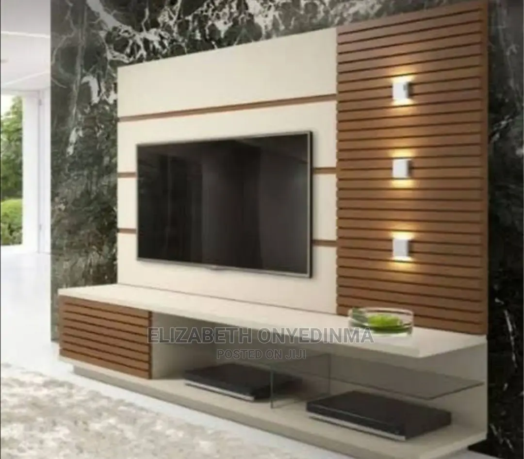 Tv Console With Light Glass Design