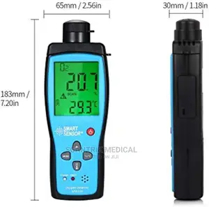 Portable Oxygen Gas Detector 0~25% Vol LCD Backlightconcent