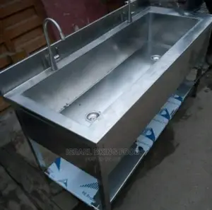 Industrial Stainless 6feet Industrial Movable Sink With 2tap