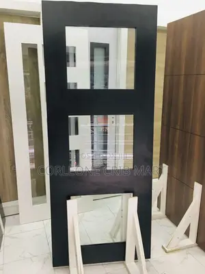 Hardwood and Glass Wooden Luxury Door.