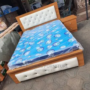 4.5x6 Bedframe With Mattress