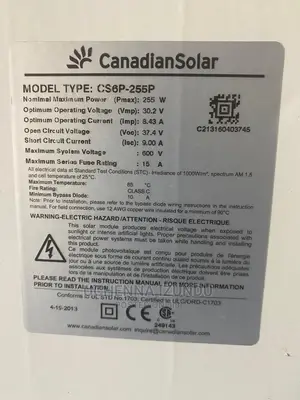 255W Canadian Panels