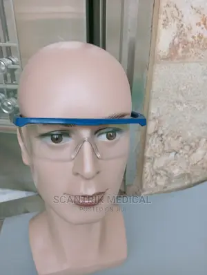 White Blue Safety Glasses Clear Anti-Fog Goggles