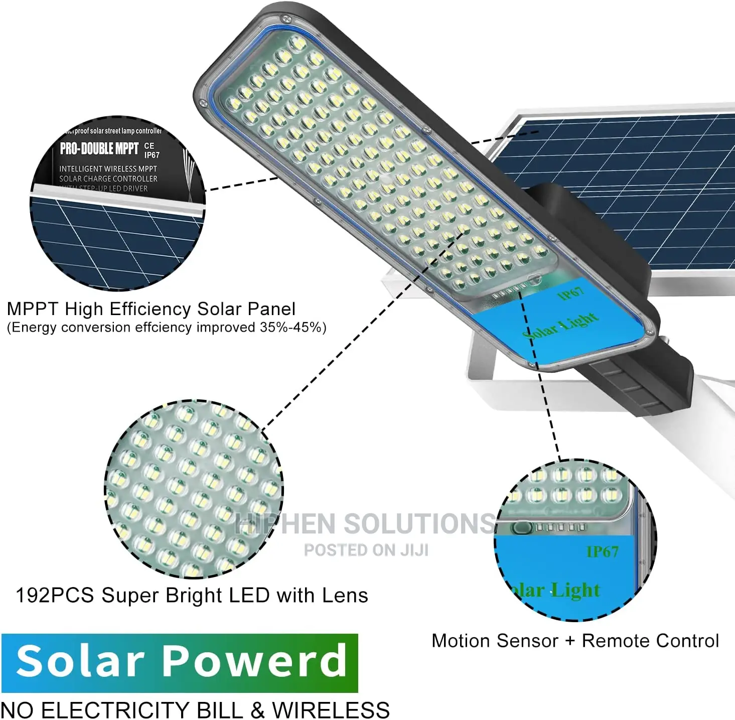 Alphar Flood Solar Street Light 200W