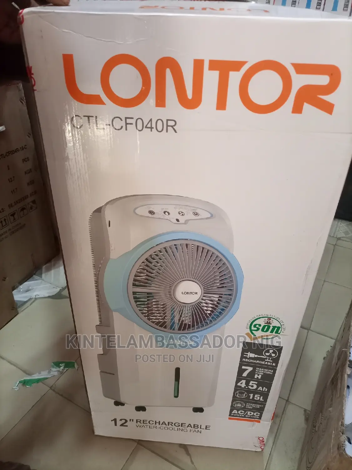 12"Rechargeable Cooling Fan_lontor