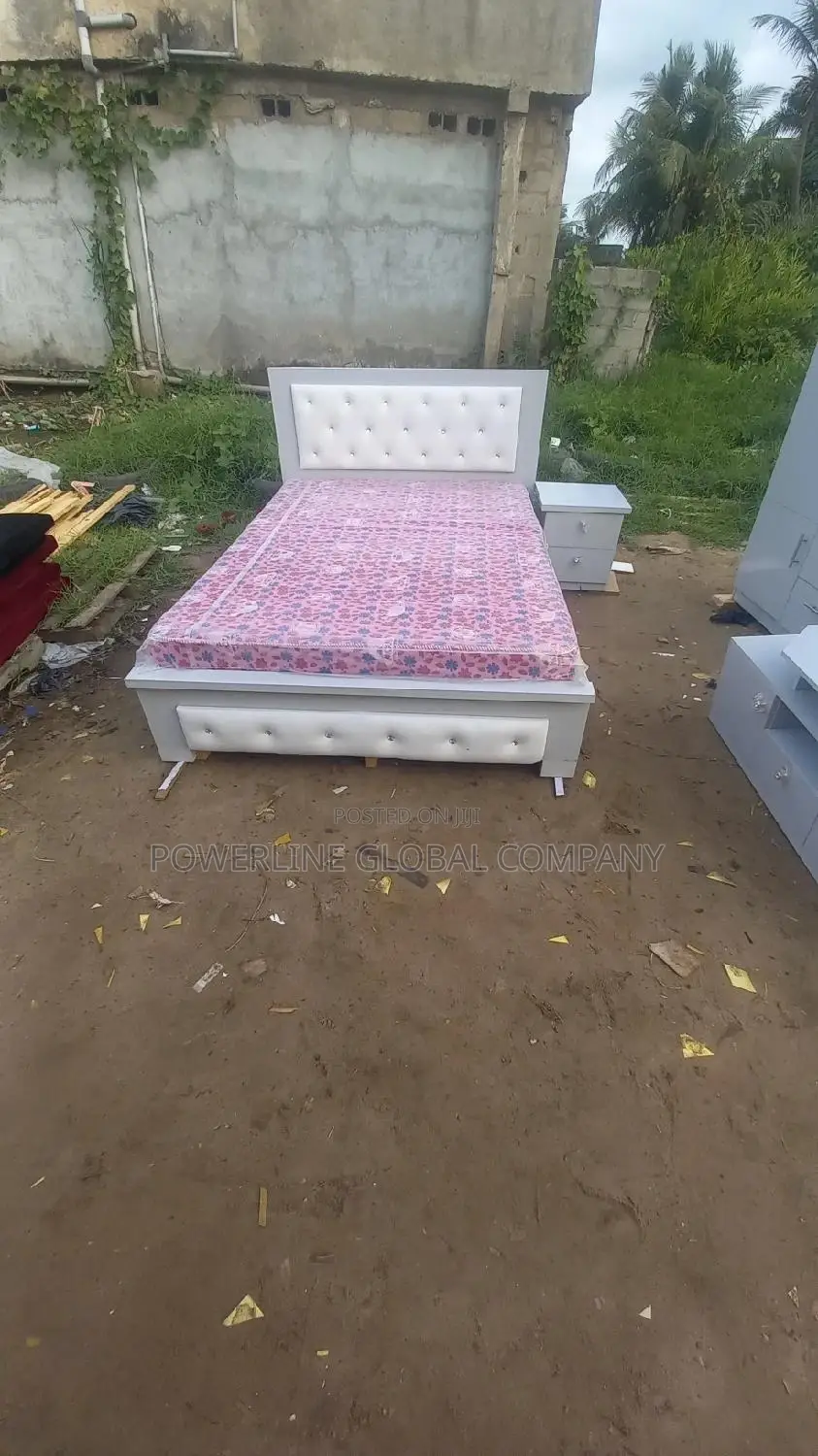 Bed Frame 4x6 With 1 Side Drawer/ Wardrobe/ Shelve