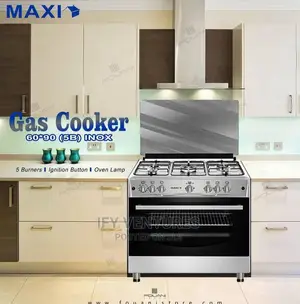 Maxi Gas Cooker, 5 Burner Gas.60by90