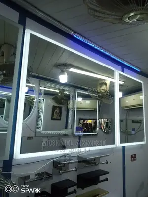 100 by 80 Square Bluetooth Speaker and Time Mirror