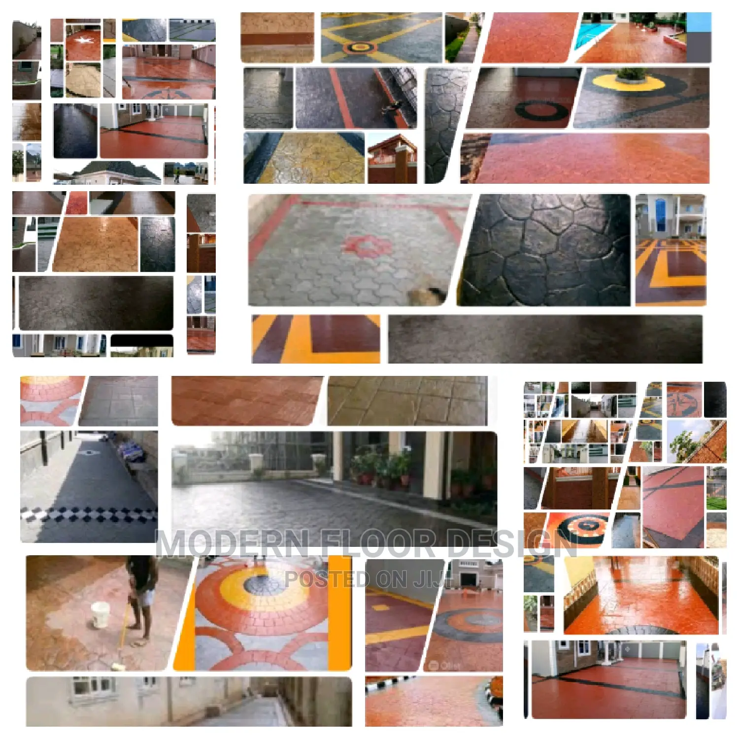 Mayer Aqua Modern Stamps Floor