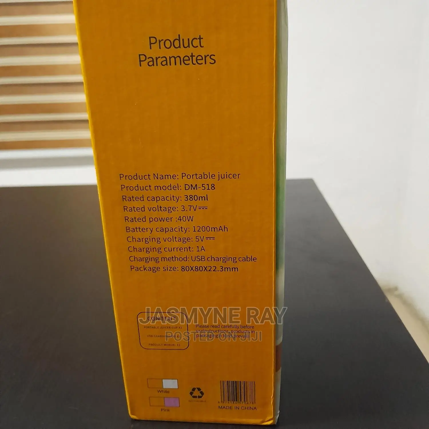 Mini Juice Bottle Rechargeable Blender