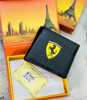 Original FERRARI Leather Wallet Available in Store