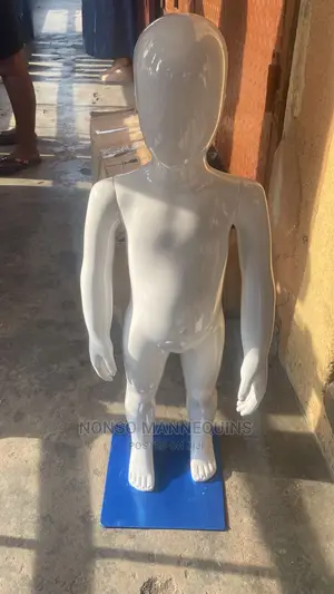 Age 1 To 3 Years Unisex Glossy White Kids Mannequin