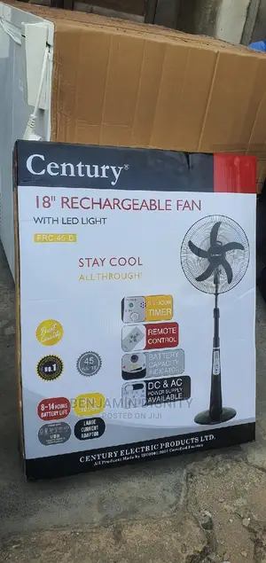 18" Rechargeable Fan