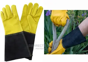 Kent And Stowe Leather Gauntlet Long Sleeve Gardening Gloves