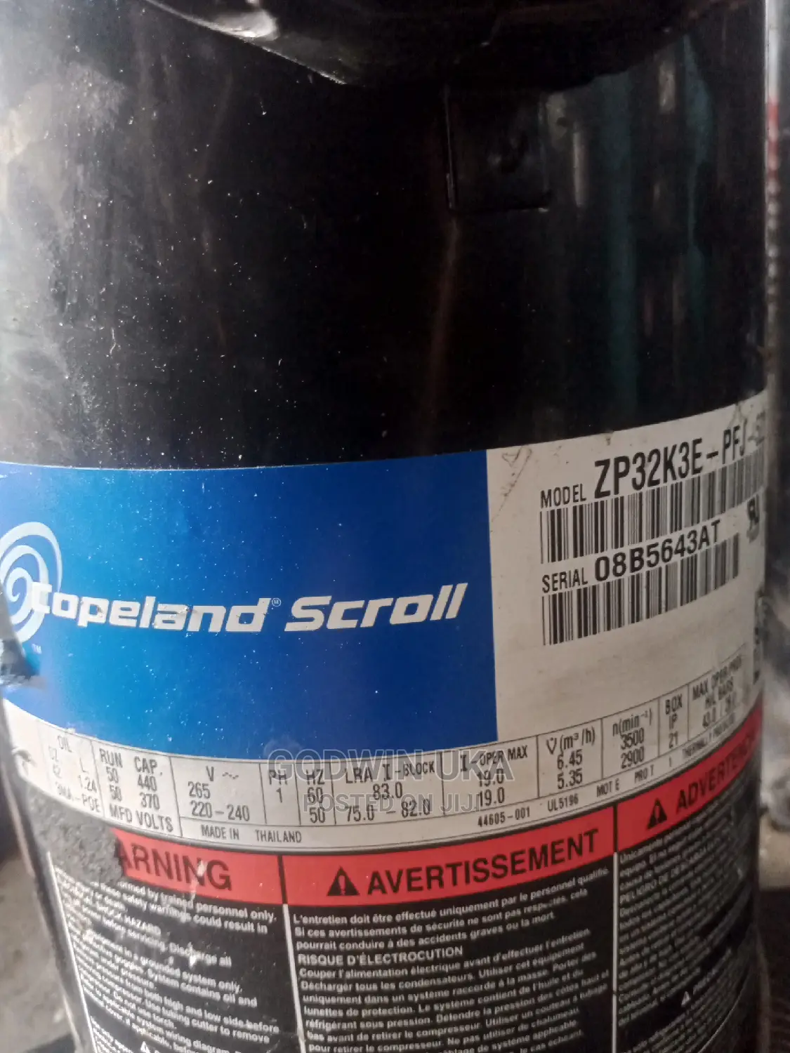 3horsepower 1phase Scroll Compressor