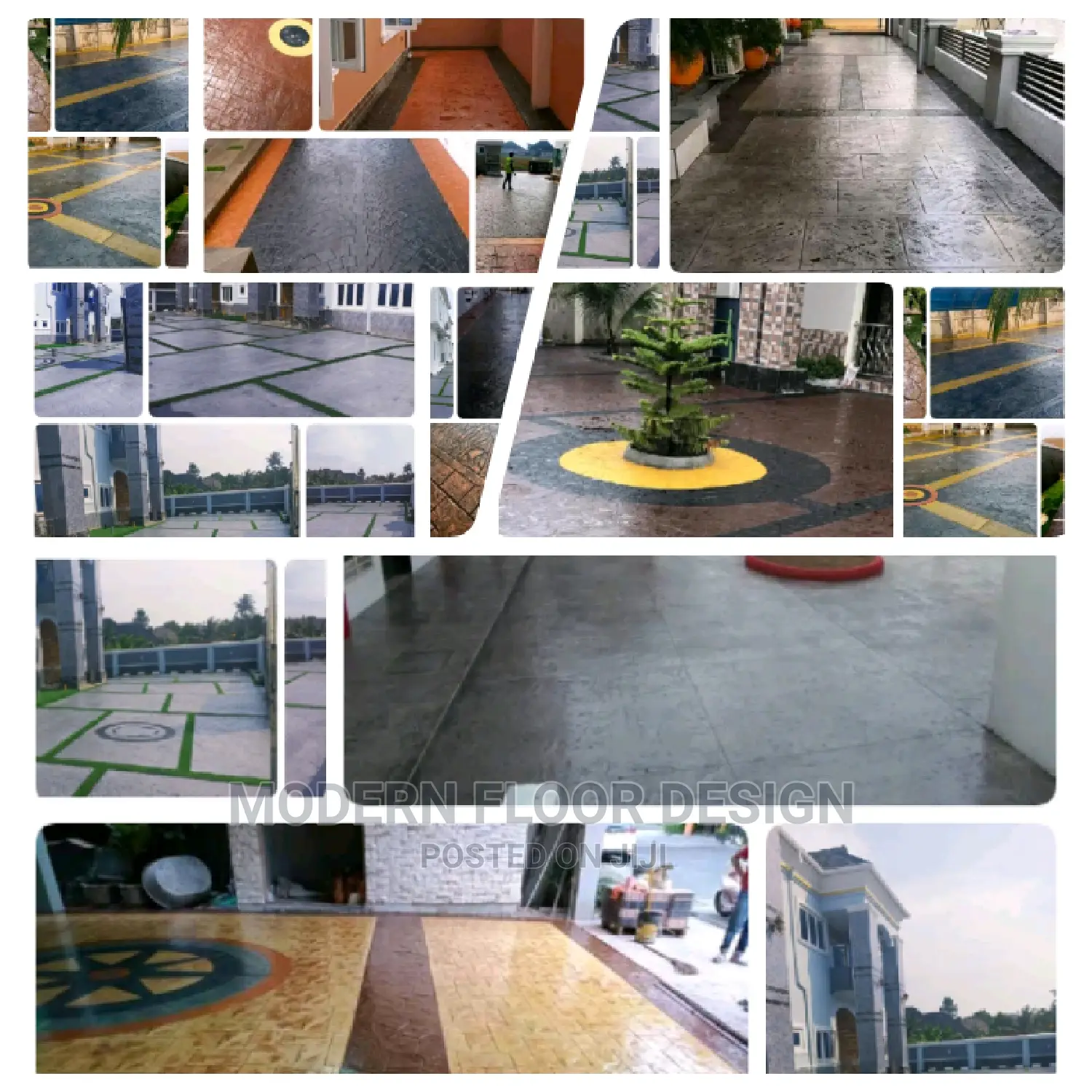 Custom Brick Modern Stamps Floor