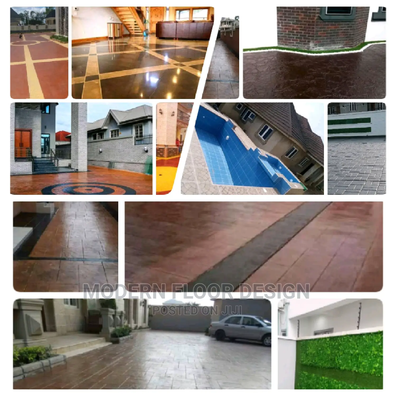 Custom Brick Modern Stamps Floor