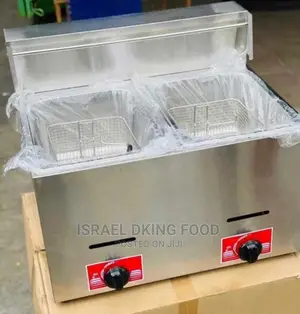 Industrial Stainless Gas Double Basket Table Top Deep Fryer