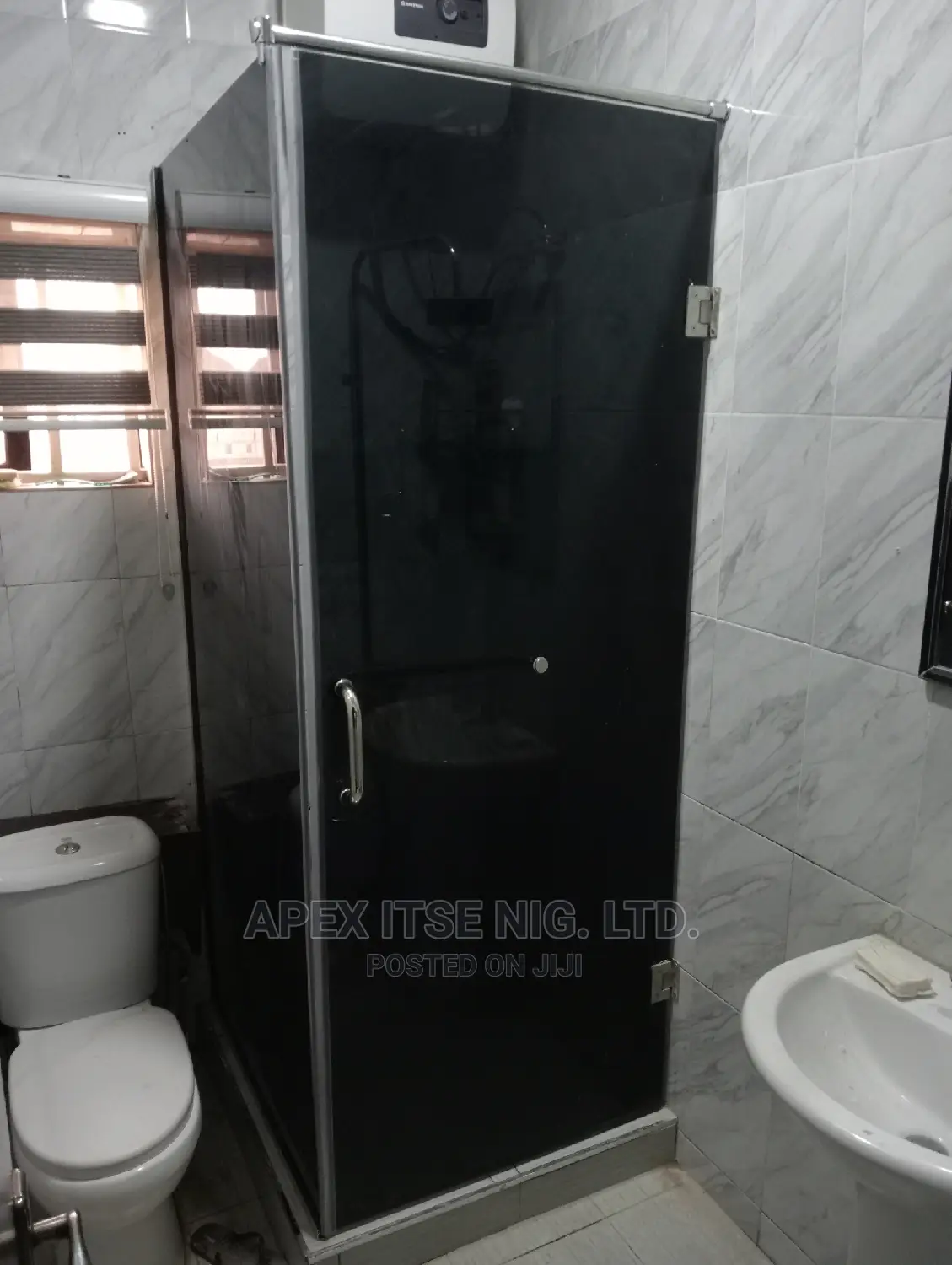 Dark Grey Shower Cubicle