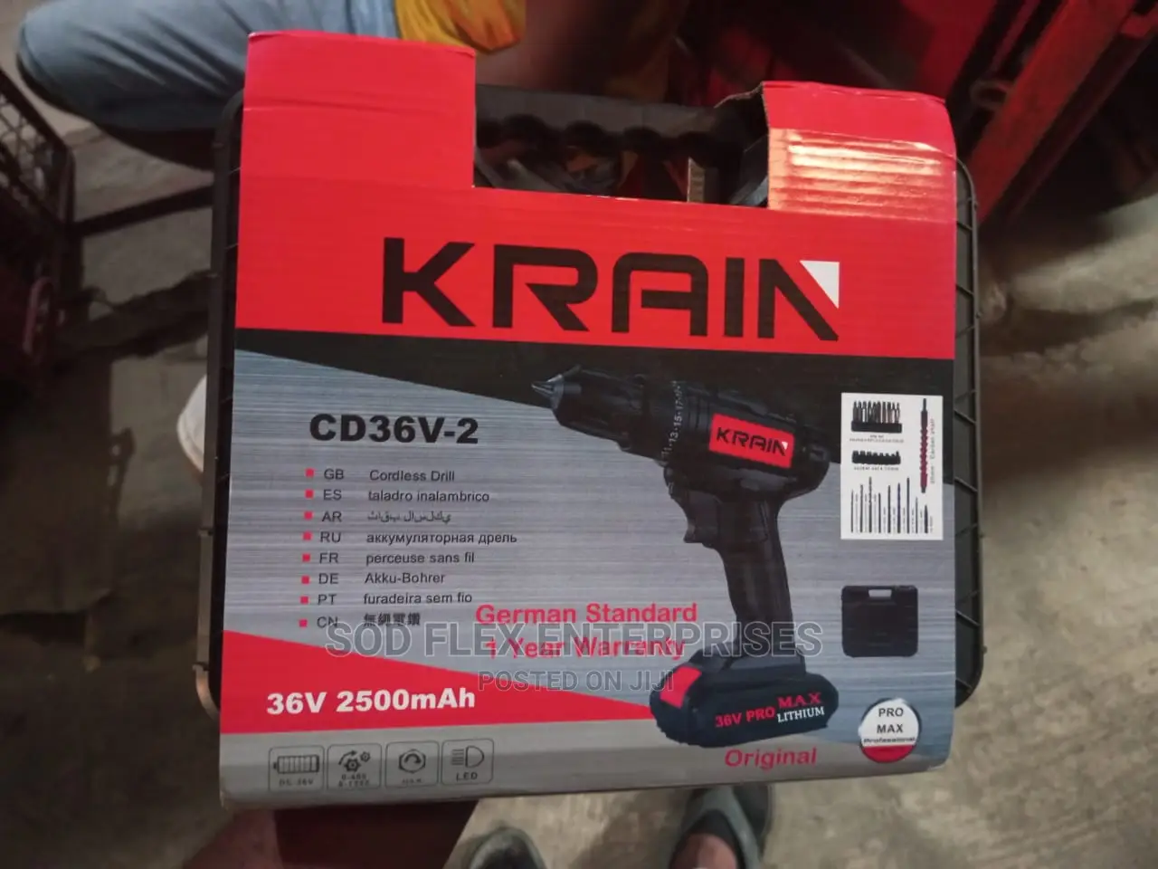 36 Volt 2500 Mah Drill and Screw Machine