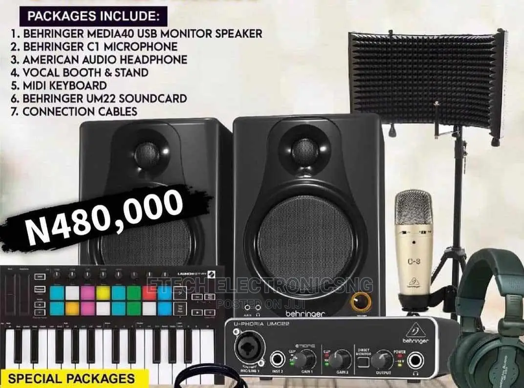 Behringer Complete Recording Studio Equipment
