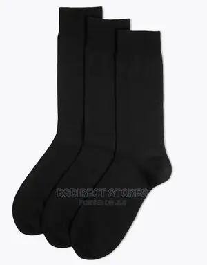 Photo - Marks & Spencer BLACK 3 Pack Luxury Merino Wool Socks