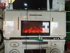 Brand New Modern TV Stand With Electric Fireplace Storage