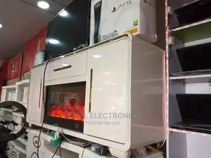 Fashion Modern TV Stand With Electric Fireplace Storage